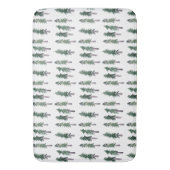 松の木の森の水の色のパターン バスマット (正面縦)