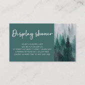 松の木の森の水の色の緑のディスプレイシャワー エンクロージャーカード (正面)