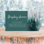 松の木の森の水の色の緑のディスプレイシャワー エンクロージャーカード