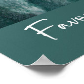 松の木の森の水の色の緑の好意 ポスター (角)