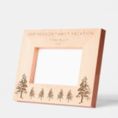 松の木の森の自然写真彫刻フレーム レーザー彫刻フレーム (左)