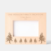 松の木の森の自然写真彫刻フレーム レーザー彫刻フレーム (正面)