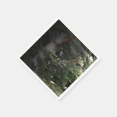 松の木の森素朴のウッズ結婚式のレセプション スタンダードカクテルナプキン (角)