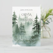 松の木の森素朴の水の色結婚の 招待状 (スタンド正面)