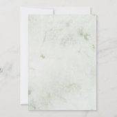 松の木の森素朴をテーマにした水の結婚色 招待状 (裏面)