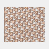 松の木の植物パターンが秋の季節にぴったりなコージーな秋 フリースブランケット (正面(横))