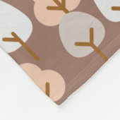 松の木の植物パターンが秋の季節にぴったりなコージーな秋 フリースブランケット (角)