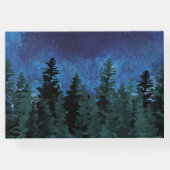 松の木の水の色エバ素朴ーグリーン結婚ズ ゲストブック (裏面)