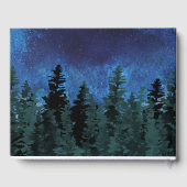 松の木の水の色エバ素朴ーグリーン結婚ズ ゲストブック (裏面)