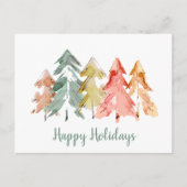 松の木の水の色クリスマス ポストカード (正面)