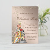 松の木の猫,輝き,光,クリスマスパーティー 招待状 (スタンド正面)