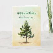 松の木の精誕生日の性格 カード (正面)