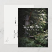 松の木の素朴な森の森 セーブ・ザ・デート パーティー 案内ポストカード (正面/裏面)