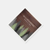 松の木の素朴冬の結婚式 スタンダードカクテルナプキン (角)