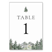松の木の結婚山のテーブル番号カード テーブルナンバー (裏面)