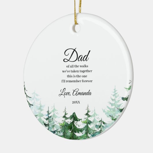 松の木の花嫁の父すべての歩きの セラミックオーナメント (左)