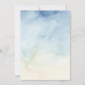 松の木の赤ちゃん歓迎会 水彩の冬の招待状 招待状 (裏面)