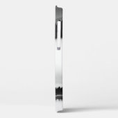 松の木の近くの湖のグレースケール写真 Case-Mate iPhoneケース (裏面 / 左)