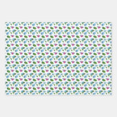 松の木の針葉と自然の芽のヒント ラッピングペーパーシート (正面3)