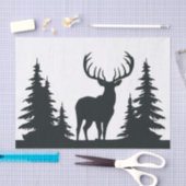 松の木の間の壮大なバック 薄葉紙 (クラフト)