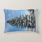 松の木の雪のアクセント枕 アクセントクッション (正面)