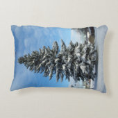 松の木の雪のアクセント枕 アクセントクッション (裏面)