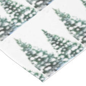 松の木の雪のシーン冬のクリスマスエレガント テーブルクロス (アングル)