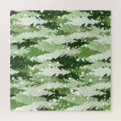 松の木の雪：水色クリスマス。 ジグソーパズル (横)