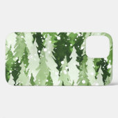 松の木の雪:水色クリスマス。 Case-Mate iPhoneケース (裏面 (横))