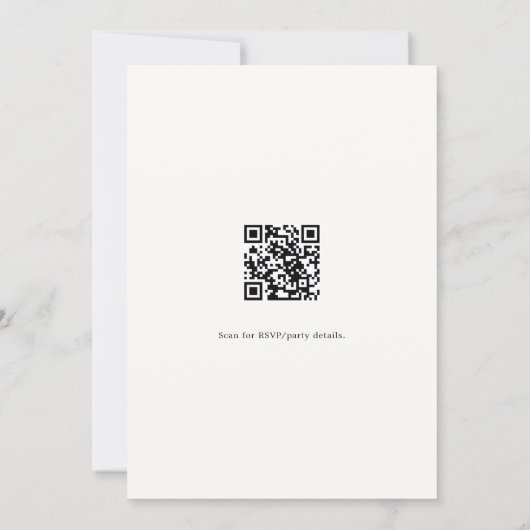 松の木の雪QRコード会社クリスマスパーティー 招待状 (裏面)