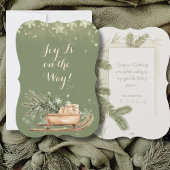 松の木を乗せた車のホリデーグリーティング シーズンカード