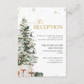 松の木クリスマスウェディングレセプション エンクロージャーカード (正面)