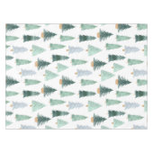 松の木クリスマスグリーンウォーター色テーブルクロス テーブルクロス (正面(横))