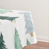 松の木クリスマスグリーンウォーター色テーブルクロス テーブルクロス (インサイチュ)