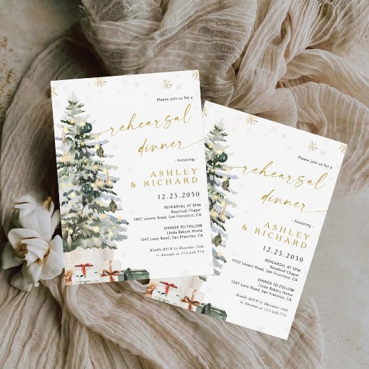 松の木クリスマスリハーサルディナー 招待状