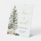 松の木クリスマス愛は甘いサインである 台座サイン (正面)