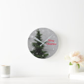 松の木クリスマス36時計 ラウンド壁時計 (ホーム)