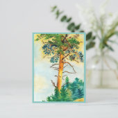 松の木パステル ポストカード (スタンド正面)