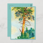 松の木パステル ポストカード (正面/裏面)