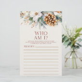 松の木フローラ私はブライダルシャワーゲーム 便箋 (スタンド正面)