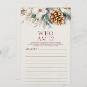 松の木フローラ私はブライダルシャワーゲーム 便箋 (正面/裏面)