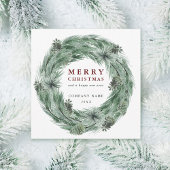 松の木リースクリスマスカードとQRコード シーズンカード