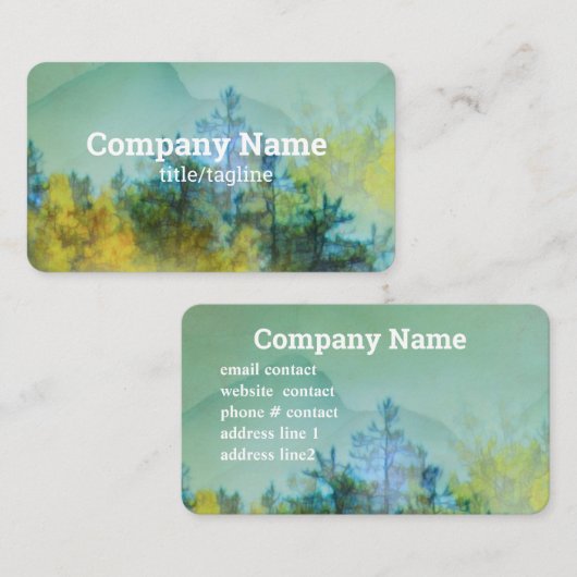 松の木山水彩自然 名刺 (正面/裏面)