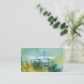 松の木山水彩自然 名刺 (スタンド正面)