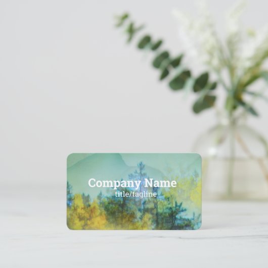 松の木山水彩自然 名刺 (スタンド正面)