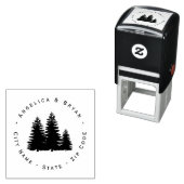 松の木差出人住所自己スタンプ セルフインキングスタンプ (インサイチュ)