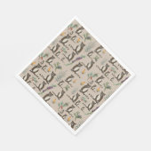 松の木柄のかわいいタヌキ スタンダードランチョンナプキン (角)