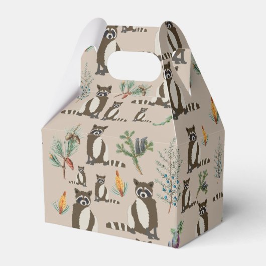 松の木柄のかわいいタヌキ フェイバーボックス (裏面サイド)