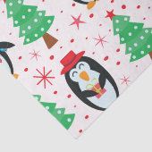 松の木模様のクリスマスペンギン 薄葉紙 (詳細)