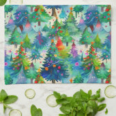 松の木模様 キッチンタオル (折り畳み)